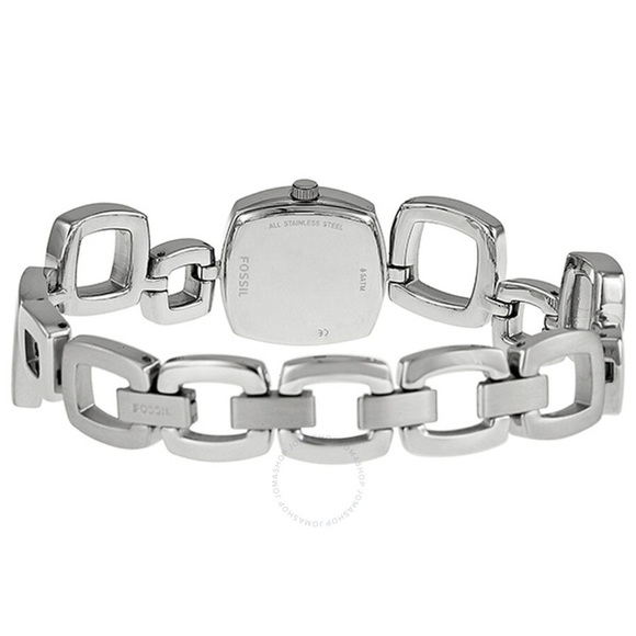 FOSSIL Core Square Link Stainless Steel Silver Dial Ladies Watch - Picture 6 of 9